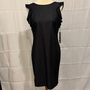 Calvin Klein Black Ruffle Sleeve Mini Dress